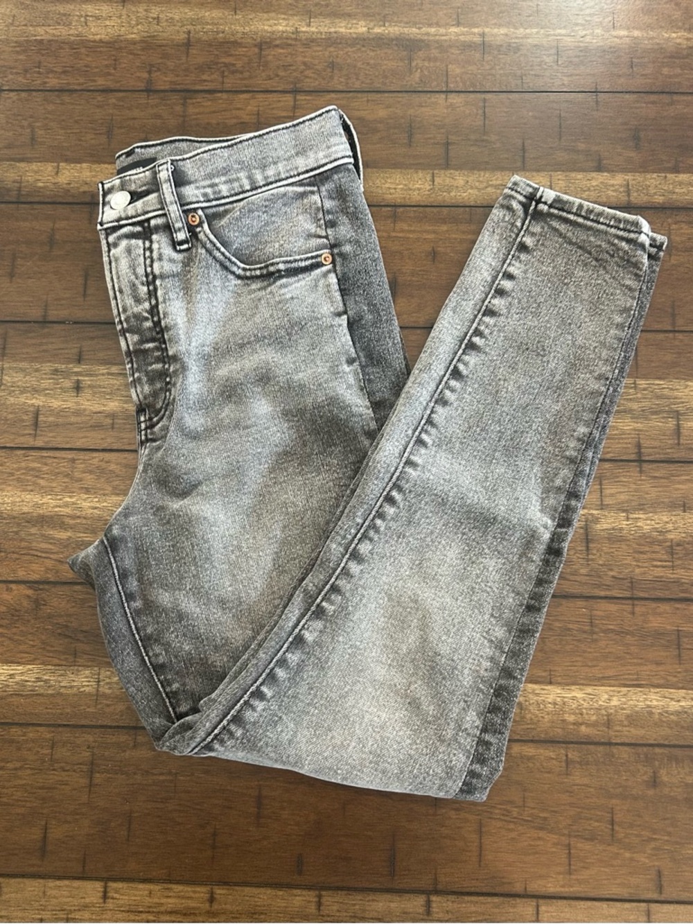 Express Gray and Black Skinny Jeans